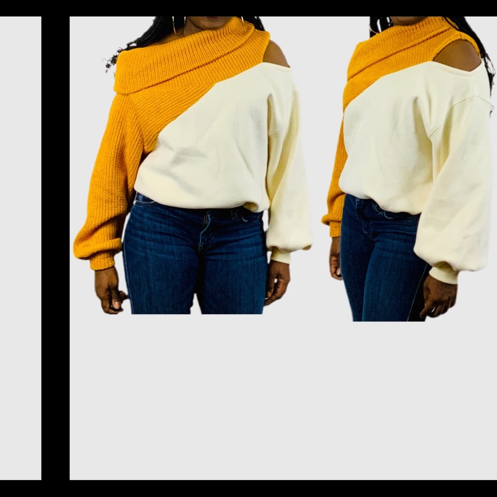 Off shoulder sweater